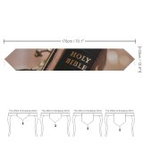 Yanfind Table Runner Blur Focus Christianity Christ Holy Spiritual Study Scripture Church Testament Everyday Dining Wedding Party Holiday Home Decor