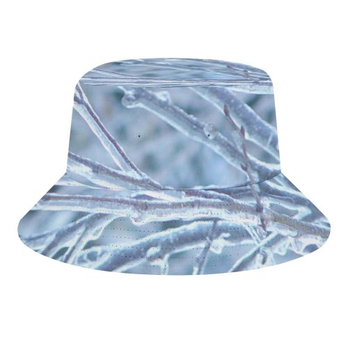 yanfind Adult Fisherman's Hat Winter Sky Winter Ice Ice Branch Crystal Cypress Twig Tree Frost Arizona Fishing Fisherman Cap Travel Beach Sun protection