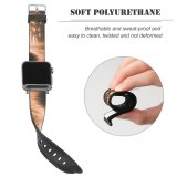 yanfind Watch Strap for Apple Watch Autumn Road Sunlight Morning Foggy Forest Path Compatible with iWatch Series 5 4 3 2 1