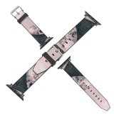 yanfind Watch Strap for Apple Watch Landscape Peak Abies Forest Pastel Pictures Evening Winter Cloud Outdoors Grey Compatible with iWatch Series 5 4 3 2 1