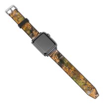 yanfind Watch Strap for Apple Watch Landscape Road Plant Woodland Forest Trunk  Pictures Outdoors Stock Tree Compatible with iWatch Series 5 4 3 2 1