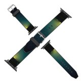 yanfind Watch Strap for Apple Watch Silhouette Tree Sky Scape Night Exposure Light Free Ocean  Meteor Compatible with iWatch Series 5 4 3 2 1