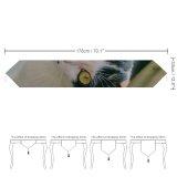 Yanfind Table Runner Young Kitty Pet Funny Outdoors Kitten Portrait Tabby Whiskers Cute Little Blur Everyday Dining Wedding Party Holiday Home Decor