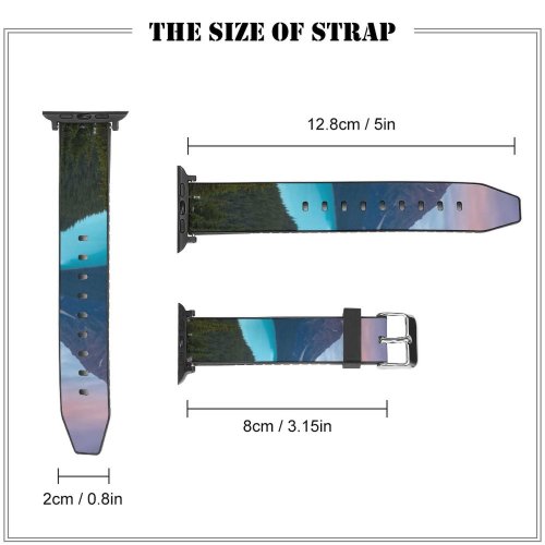 yanfind Watch Strap for Apple Watch Destin Peyto Lake Mountains Turquoise Evening Sunset Compatible with iWatch Series 5 4 3 2 1