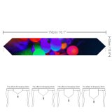 Yanfind Table Runner Blur Focus Dark Illuminated Lights Colorful String Round Bulbs Bokeh Christmas Decoration Everyday Dining Wedding Party Holiday Home Decor