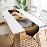 Yanfind Table Runner Young Kitty Pet Friendship Funny Kitten Portrait Tabby Whiskers Curiosity Cute Focus Everyday Dining Wedding Party Holiday Home Decor