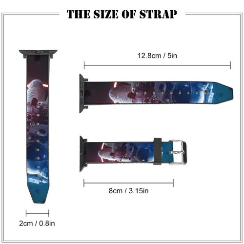 yanfind Watch Strap for Apple Watch Vadim Sadovski Space Astronaut Asteroids Space Suit Neon Light Space Travel Space Compatible with iWatch Series 5 4 3 2 1