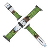yanfind Watch Strap for Apple Watch Rural Countryside Creative Pasture Farm Bull Pictures Cow Grassland Outdoors Ranch Compatible with iWatch Series 5 4 3 2 1