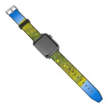 yanfind Watch Strap for Apple Watch Rural Countryside Domain Colour Farm Tuscany Pictures Grassland Cloud Outdoors Calm Compatible with iWatch Series 5 4 3 2 1