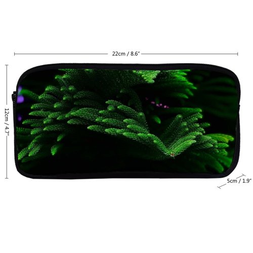 yanfind Pencil Case YHO Plant Closeup Dark Selective Focus  Beautiful Zipper Pens Pouch Bag for Student Office School