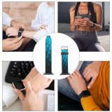 yanfind Watch Strap for Apple Watch Dante Metaphor Abstract Hexagons Patterns Cyan Blocks Compatible with iWatch Series 5 4 3 2 1