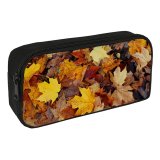yanfind Pencil Case YHO Leaves Deciduous Leaf Fallen Maple Pile Leaf Maple Fall Plant Tree Autumn Zipper Pens Pouch Bag for Student Office School