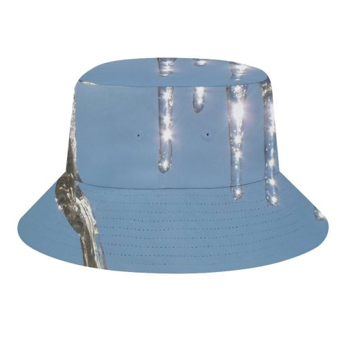 yanfind Adult Fisherman's Hat Winter Frozen Liquid Sparkles Sky Winter Sun Arch Sky Sunlight Ice Light Fishing Fisherman Cap Travel Beach Sun protection