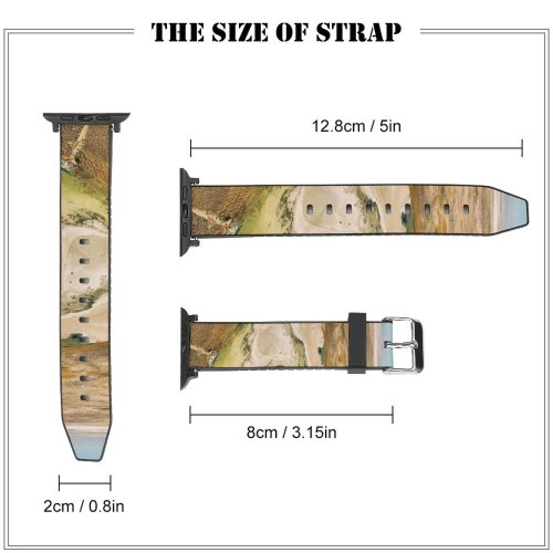 yanfind Watch Strap for Apple Watch Drone Chile Norte Sudamerica Desierto Lagoon Domain Laguna Public Basin Texture Compatible with iWatch Series 5 4 3 2 1