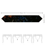 Yanfind Table Runner Domain Liquid Abstract Fractal Ornament Molten HQ Acrylic Public Dark Art Everyday Dining Wedding Party Holiday Home Decor