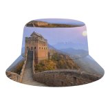 yanfind Adult Fisherman's Hat Great Wall China Jinshanling Sunrise Fishing Fisherman Cap Travel Beach Sun protection