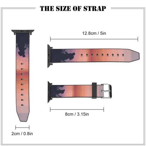 yanfind Watch Strap for Apple Watch Coyle Lifestyle Goonies Evening Silhouette Minimal Art Landscape Panorama Compatible with iWatch Series 5 4 3 2 1