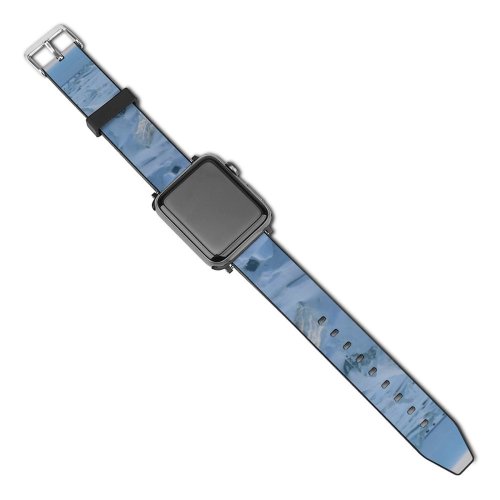 yanfind Watch Strap for Apple Watch Lakes Frozen  Lake  Snow Minnesota Free Fishing Great Winter Compatible with iWatch Series 5 4 3 2 1