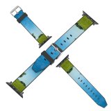 yanfind Watch Strap for Apple Watch Scenery Field Tree Sky Fields Paddy Grass Rural Plant Free Meadows Compatible with iWatch Series 5 4 3 2 1