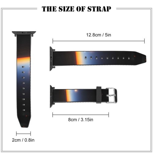 yanfind Watch Strap for Apple Watch Sunrise Plane Airplane Aeroplane  Wing Clouds Mediterranean Africa Europe over Compatible with iWatch Series 5 4 3 2 1