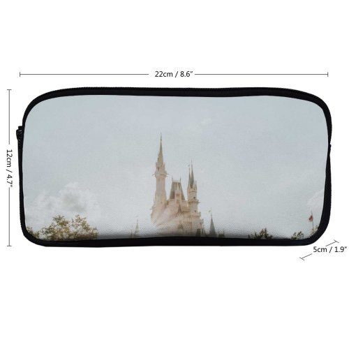 yanfind Pencil Case YHO Images Castle Building Buena River Fun Wallpapers Lake Architecture Tree Free Church Zipper Pens Pouch Bag for Student Office School