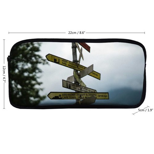 yanfind Pencil Case YHO Images Blimp Flora Airship Sky Wallpapers Plant Tree Free Aircraft Road Winter Zipper Pens Pouch Bag for Student Office School