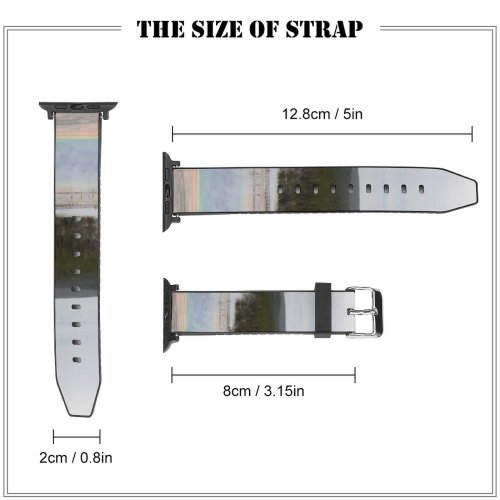 yanfind Watch Strap for Apple Watch Eruption National West Pictures Outdoors Stock Grey Wyoming Free Prismatic Spring Compatible with iWatch Series 5 4 3 2 1
