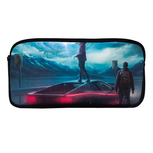yanfind Pencil Case YHO Vitaliy Art Sci Fi Spaceship Alien Flying Saucer UFO Zipper Pens Pouch Bag for Student Office School