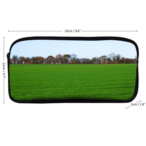 yanfind Pencil Case YHO Bucolic Field Tranquil Natural Autumn Landscape Calm Lot Countryside Peaceful Meadow Pasture Zipper Pens Pouch Bag for Student Office School
