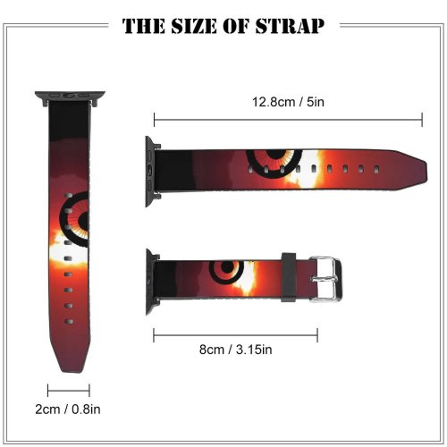yanfind Watch Strap for Apple Watch Motocross Motorcycle Motorcycle Stunt Silhouette Sunset Compatible with iWatch Series 5 4 3 2 1