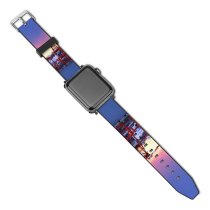 yanfind Watch Strap for Apple Watch Tokyo Bay  Industrial Art Sky Port Harbor Vehicle Infrastructure Evening Freight Compatible with iWatch Series 5 4 3 2 1