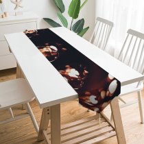 Yanfind Table Runner Blur Focus Dark Design Shining Illuminated Insubstantial Technology Light Luminescence Abstract Round Everyday Dining Wedding Party Holiday Home Decor