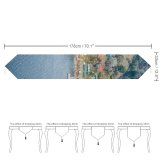 Yanfind Table Runner Boats Coast Vacation Landscape Daylight Travel Island Dock Outdoors Scenic Woods Seashore Everyday Dining Wedding Party Holiday Home Decor