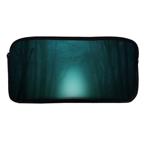 yanfind Pencil Case YHO Dorothe Forest Path Foggy Morning  Turquoise Trees Zipper Pens Pouch Bag for Student Office School