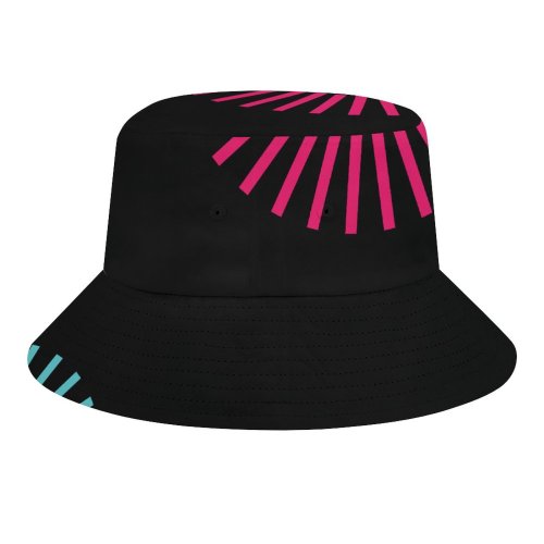 yanfind Adult Fisherman's Hat Abstract Black Dark Minimal Cyan Gears Minimalist AMOLED Fishing Fisherman Cap Travel Beach Sun protection