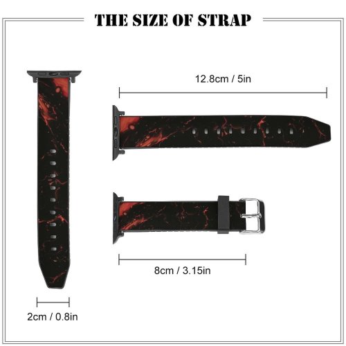yanfind Watch Strap for Apple Watch Eruption Lava Abstract  Acrylic Darkness Fire PNG Texture Outdoors Art Compatible with iWatch Series 5 4 3 2 1