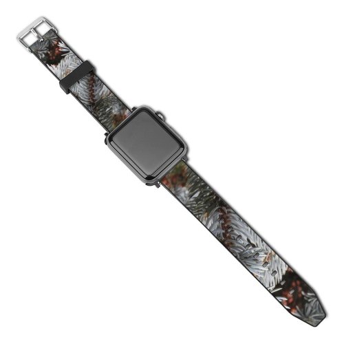 yanfind Watch Strap for Apple Watch Abies Birds Tree Pine Needles Plant Fir Free Spruce Outdoors Wallpapers Compatible with iWatch Series 5 4 3 2 1