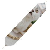 Yanfind Table Runner Funny Curiosity Outdoors Sit Cute Little Street Eye Portrait Kitten Flower Pet Everyday Dining Wedding Party Holiday Home Decor