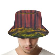 yanfind Adult Fisherman's Hat Hmetosche Sun Rays Forest Grass Woods Tall Trees Sunny Fishing Fisherman Cap Travel Beach Sun protection