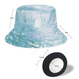 yanfind Adult Fisherman's Hat Texture Speed Azure Warp Wire Art Cone Vortex Turquoise Zone Trap Turning Fishing Fisherman Cap Travel Beach Sun protection
