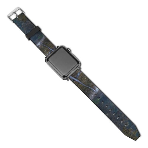 yanfind Watch Strap for Apple Watch Rail Road Forest Dream Concentration Camp Poland Woodland Natural Tree Atmospheric Biome Compatible with iWatch Series 5 4 3 2 1