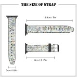 yanfind Watch Strap for Apple Watch Wall Texture Colour Grey Tile  Flooring Design Symmetry Rectangle Compatible with iWatch Series 5 4 3 2 1