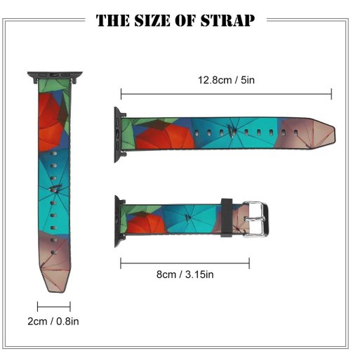 yanfind Watch Strap for Apple Watch Mattia Astorino Umbrellas Multicolor Colorful Vibrant Sky Compatible with iWatch Series 5 4 3 2 1