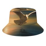 yanfind Adult Fisherman's Hat Gerd Altmann Seagull Birds Sunset Reflection Flying Bird Wings Blur Fishing Fisherman Cap Travel Beach Sun protection