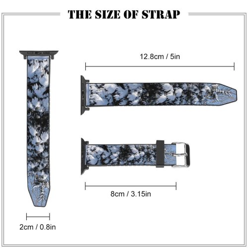 yanfind Watch Strap for Apple Watch Winter Christmas Spruce Winter  Balsam Shortleaf Spruce Snow Pine Pinetree Tree Compatible with iWatch Series 5 4 3 2 1