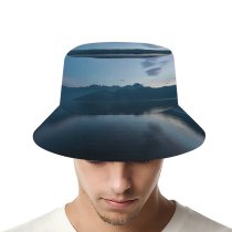yanfind Adult Fisherman's Hat Olivier Miche Landscape Morning Dawn Tranquility Scenery Mountains River Switzerland Fishing Fisherman Cap Travel Beach Sun protection