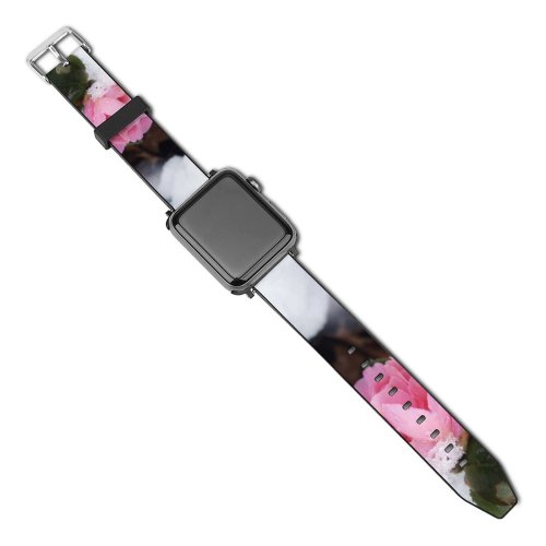 yanfind Watch Strap for Apple Watch Winter Flower Snowy Spring Winter Plant Petal Snow Bud Flower Flowering Rose Compatible with iWatch Series 5 4 3 2 1
