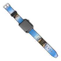 yanfind Watch Strap for Apple Watch Destin Mount Hutton Lake Landscape Reflections Zealand Compatible with iWatch Series 5 4 3 2 1