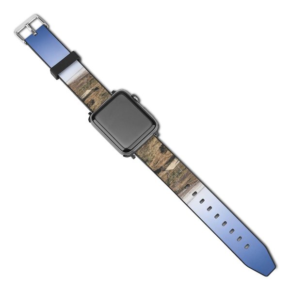 yanfind Watch Strap for Apple Watch Scenery Domain Nobody Sunset Prairie Ground Public Burn Clean Outdoors Wallpapers Compatible with iWatch Series 5 4 3 2 1