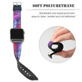 yanfind Watch Strap for Apple Watch Beeple Love Couple Dream Neon Starry Sky Rocks Silhouette Colorful Compatible with iWatch Series 5 4 3 2 1
